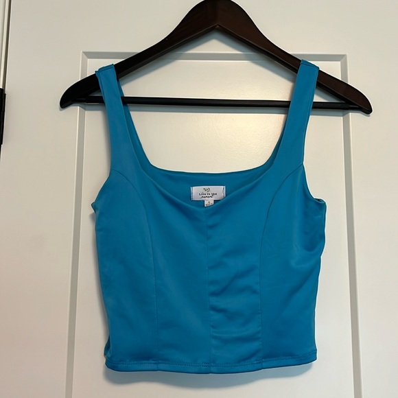 Blue crop top - Picture 1 of 2